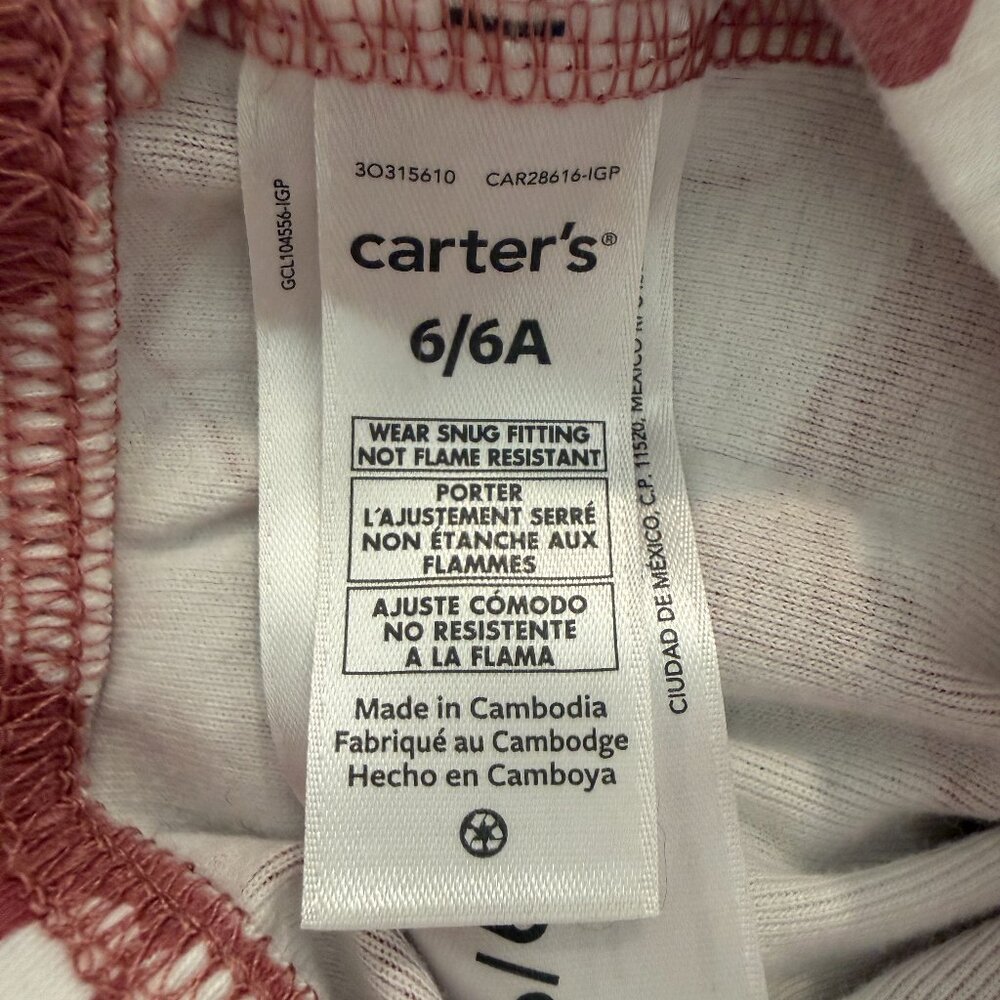 Carter's Girls' 4-Piece Polar Bear Pajama Set 6/6A for Fall & Winter One Fleece - Picture 8 of 13